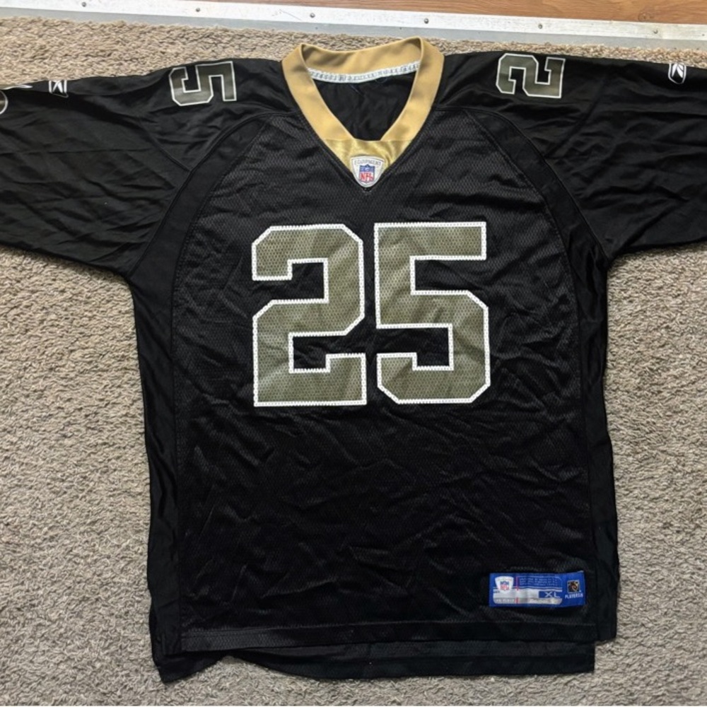 Reebok x NFL Team Black & Gold #25 Mesh Football Jersey Mens XL Gently Used